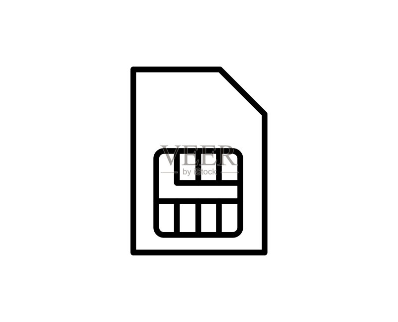 SIM卡线性图标图标素材
