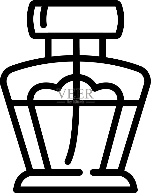 奢华香水图标轮廓风格图标素材