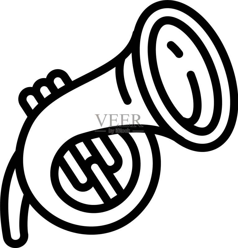 喇叭轮廓图标图标素材