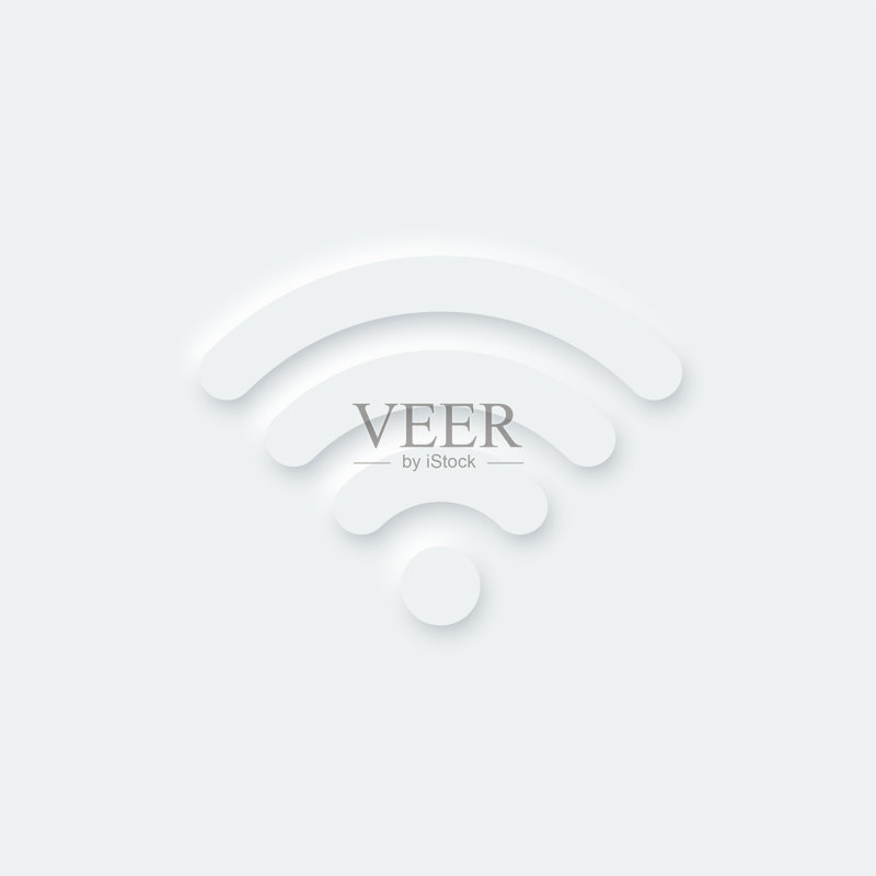 白色背景上的Wi-Fi矢量图标图标素材
