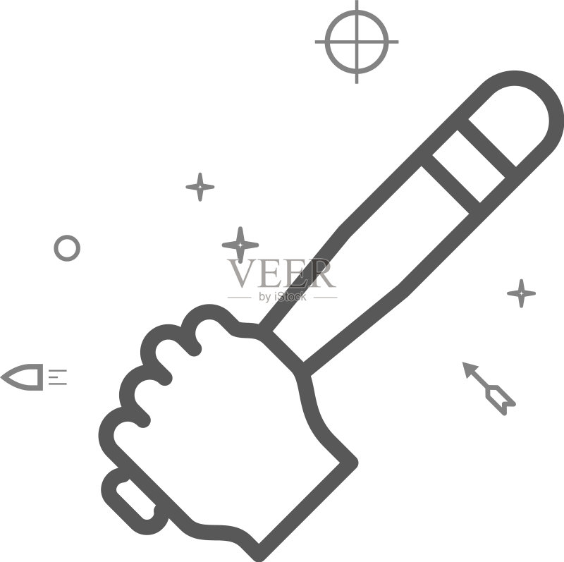 棒球棒简笔线条图标符号图标素材