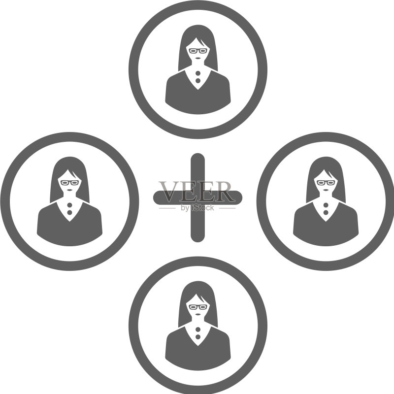 团队合作灰色图标图标素材