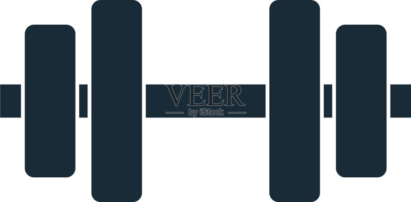 哑铃图标Logo模板设计图标素材
