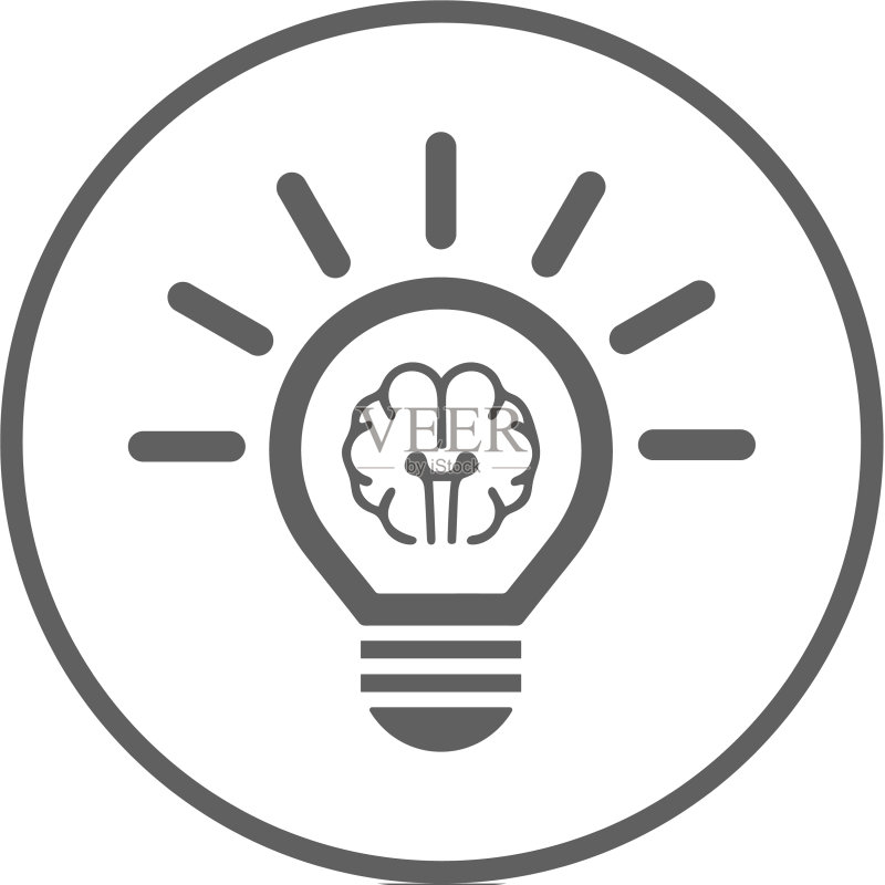 创意智能想法灰色图标图标素材