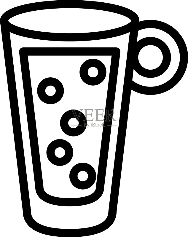 国际啤酒日线条风格插画图标素材