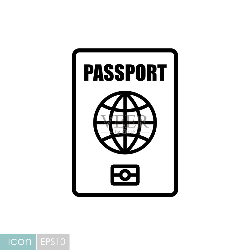 护照识别符号图标图标素材
