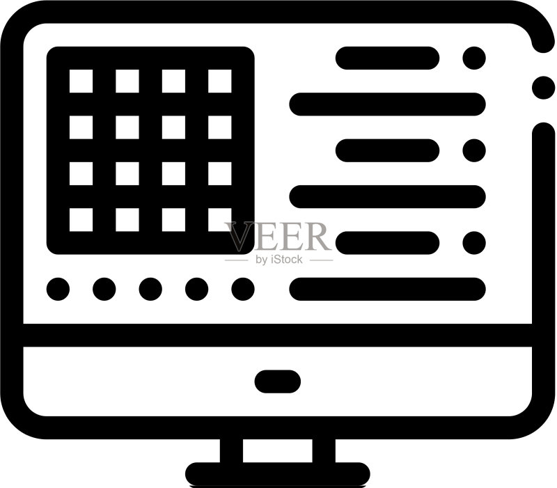 制造业计算机自动化控制图标图标素材
