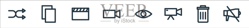多媒体线性图标线性合集：品质之选图标素材