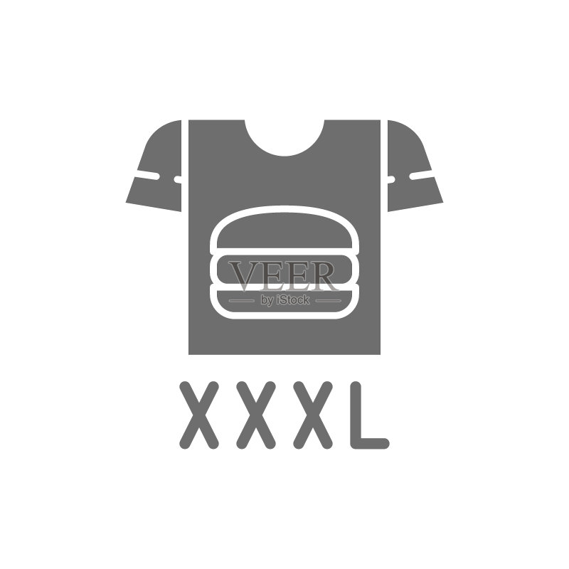 大码服装灰色图标图标素材