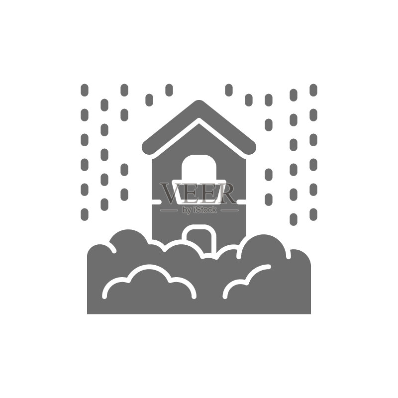 雪景、雪、自然灾害、灰色图标图标素材