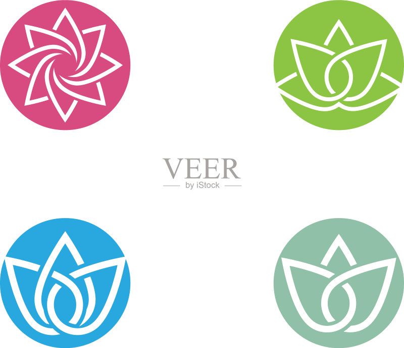 美丽莲花logo模板图标素材