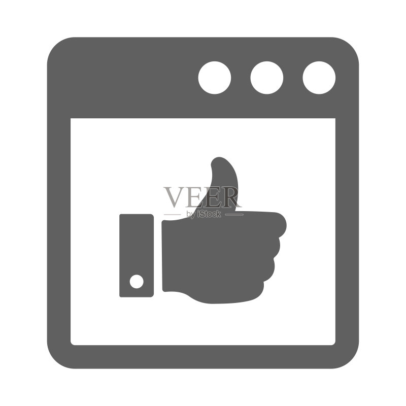 反馈：点赞网站图标灰色版本图标素材