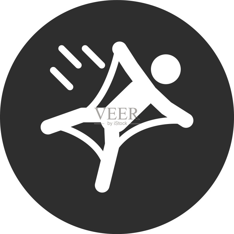 极限运动：翼装飞行积极生活方式图标素材