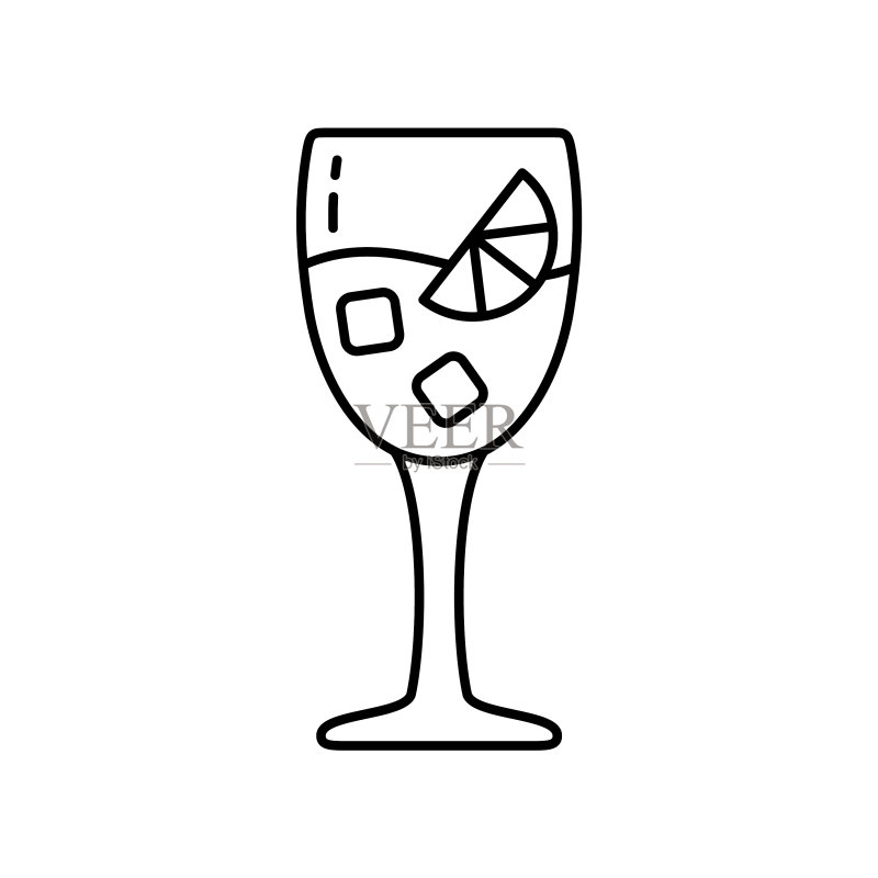 阿佩罗鸡尾酒线性图标图标素材