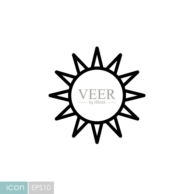 太阳图标天气标志图标素材