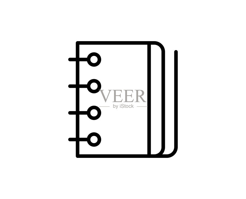 笔记本线条图标图标素材
