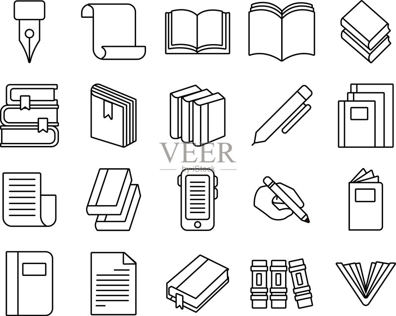 20本文学书籍合集图标图标素材