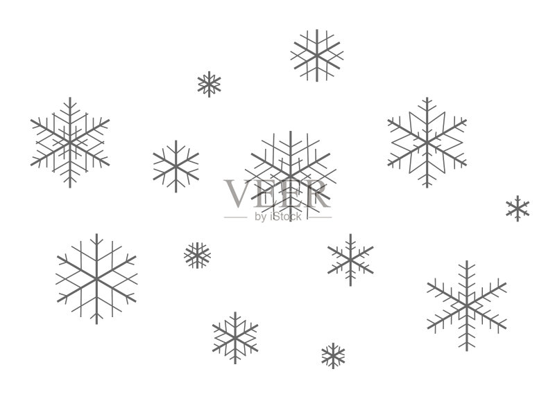 圣诞节雪花图案图标素材