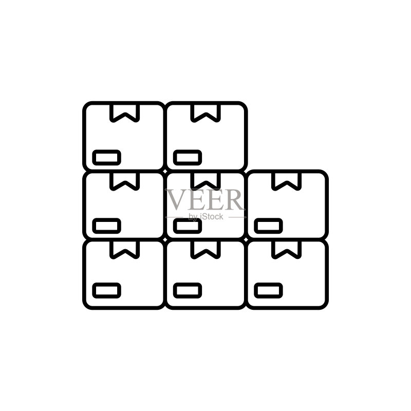 包装矢量轮廓图标插画（EPS 10文件）图标素材