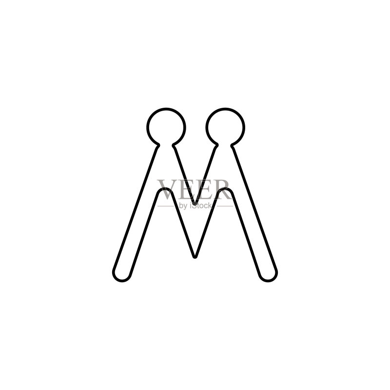 M字母标志模板图标素材