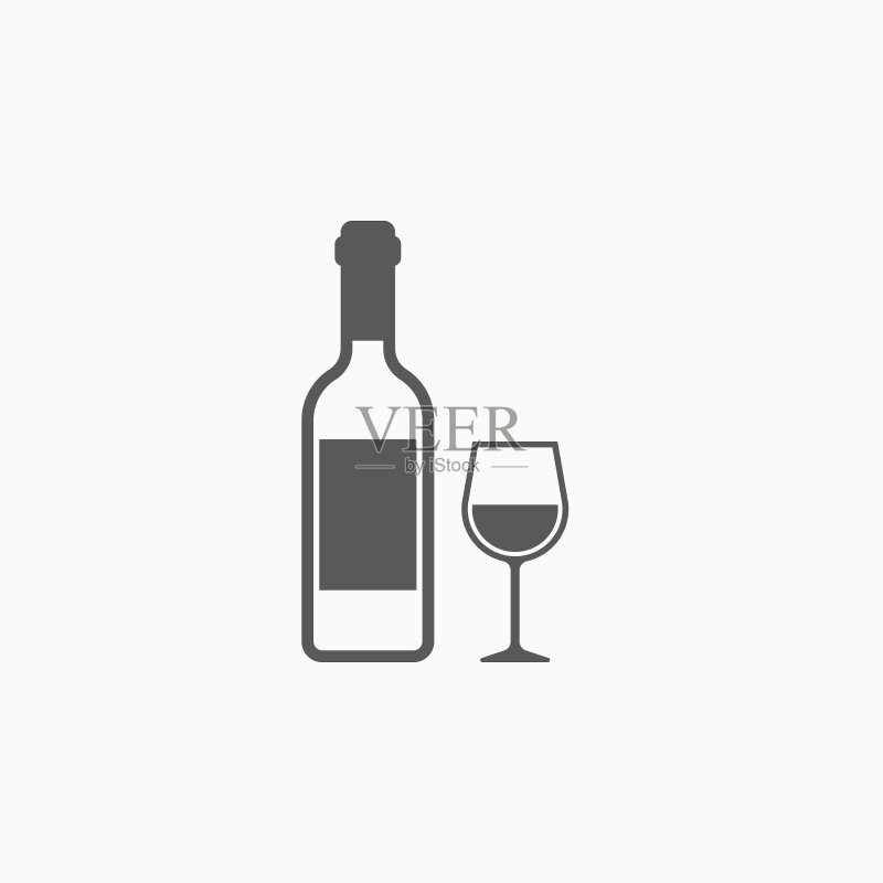 瓶子和酒杯图标图标素材