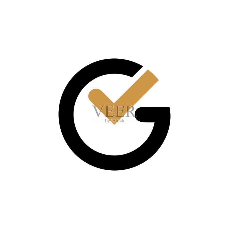 首字母VG或GV logo设计模板图标素材