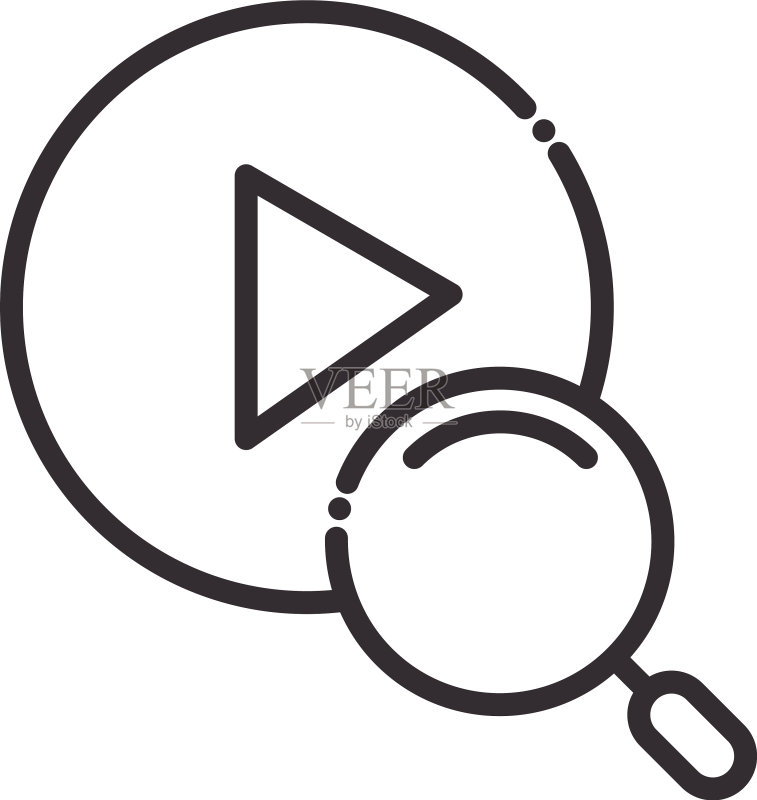 搜索图标视频播放器放大镜按钮图标素材