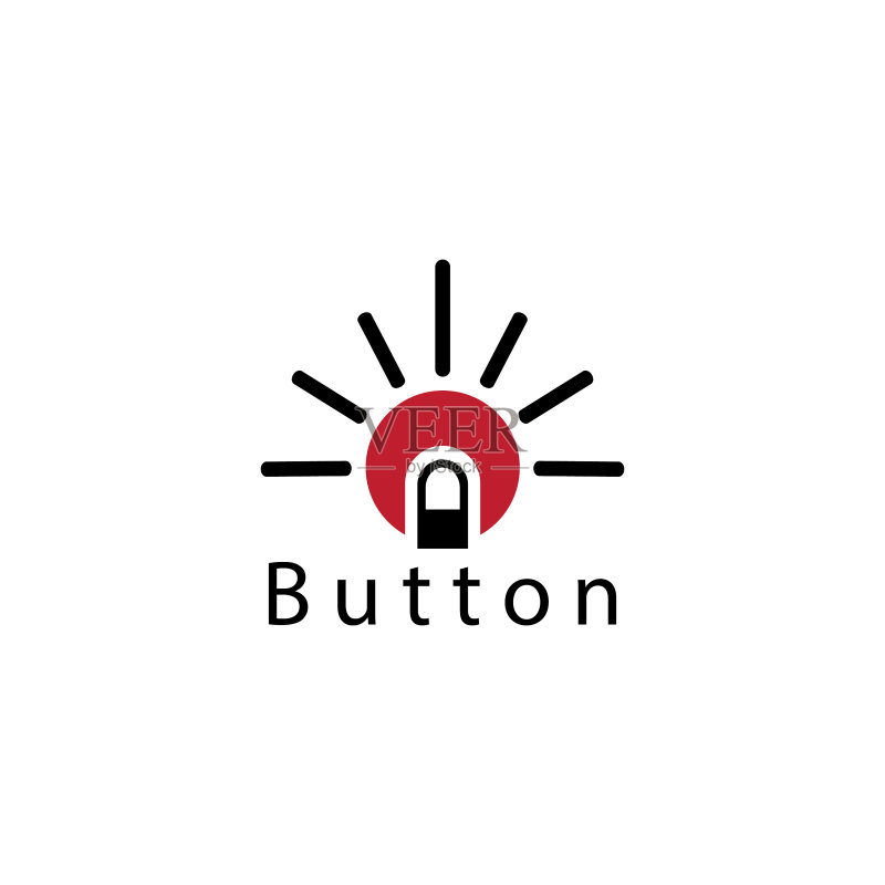 彩色圆圈图标的logo按钮设计图标素材