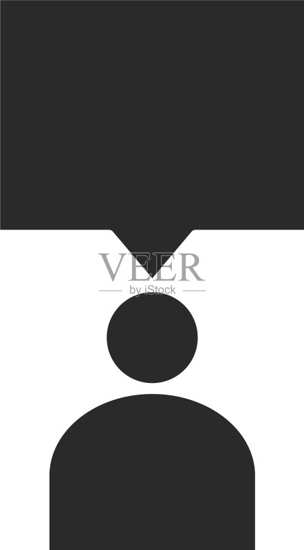 人物语音气泡消息轮廓图标风格图标素材