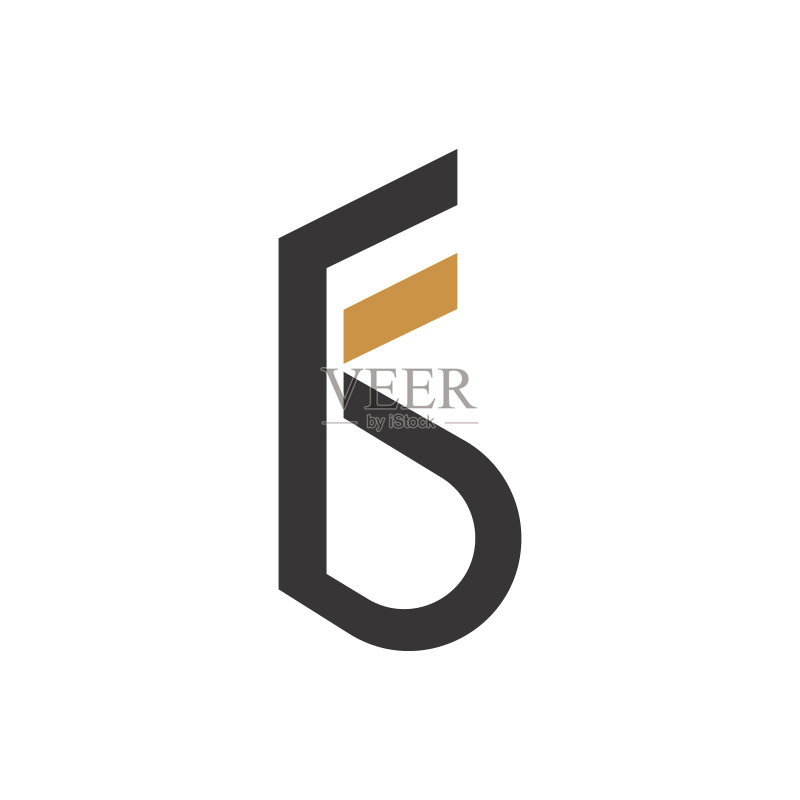 字母BF或FB标志设计图标素材