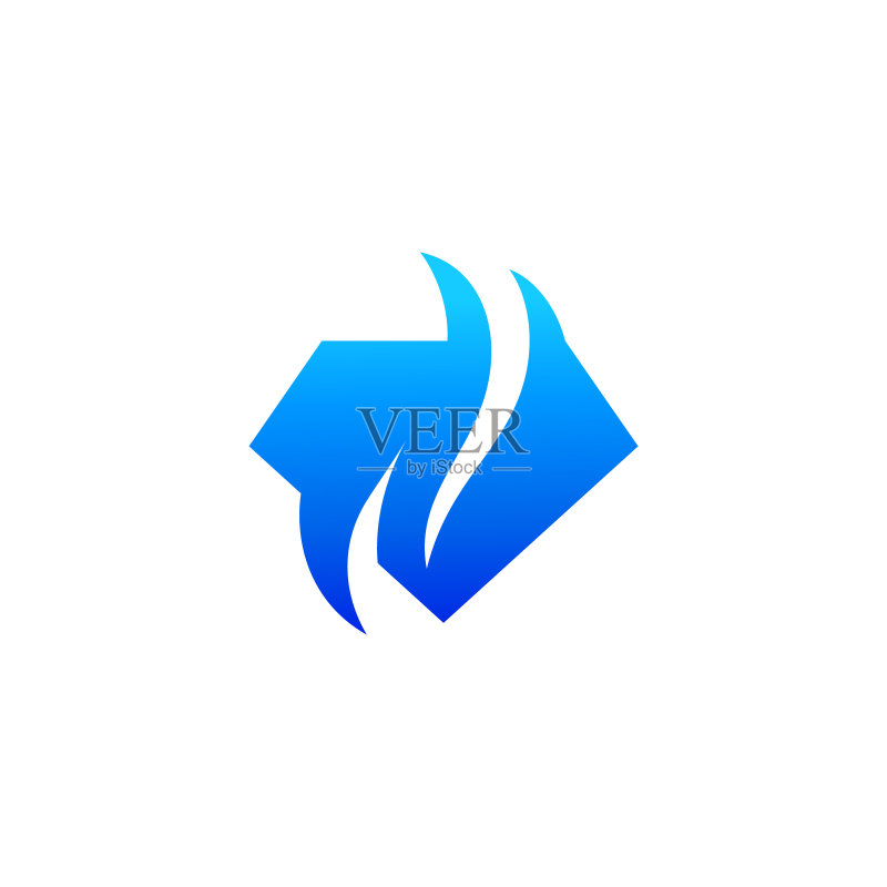 钻石波浪Logo图标素材