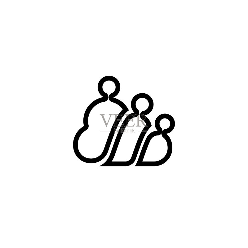 云朵线条标志图标图标素材