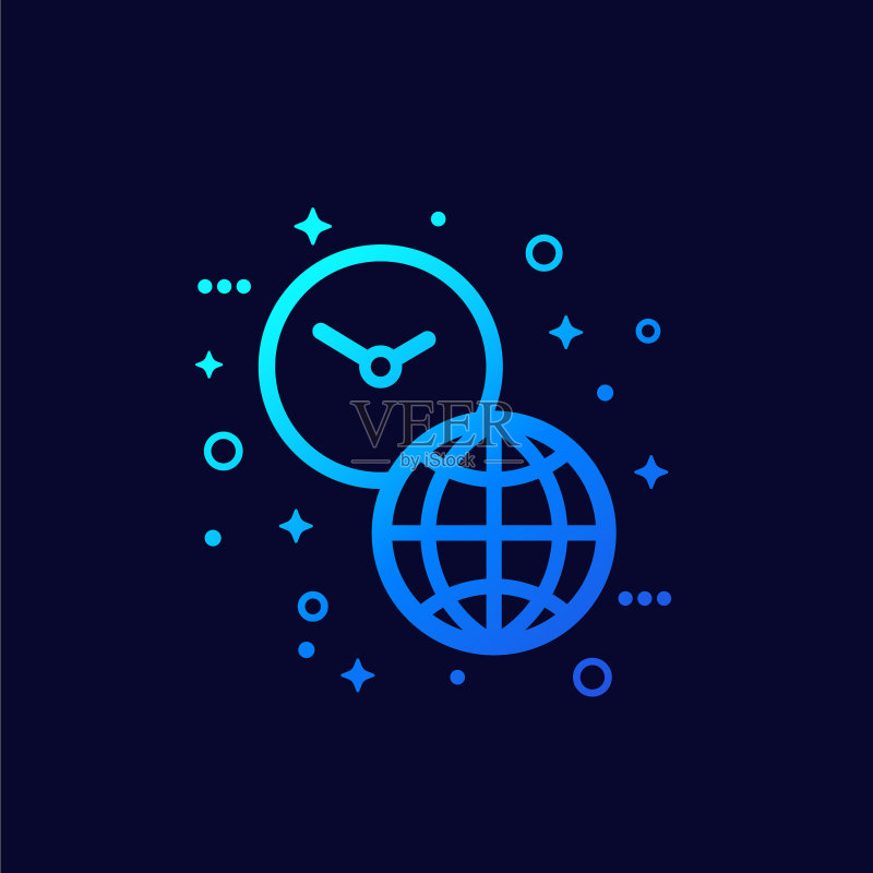 网页世界时间图标图标素材