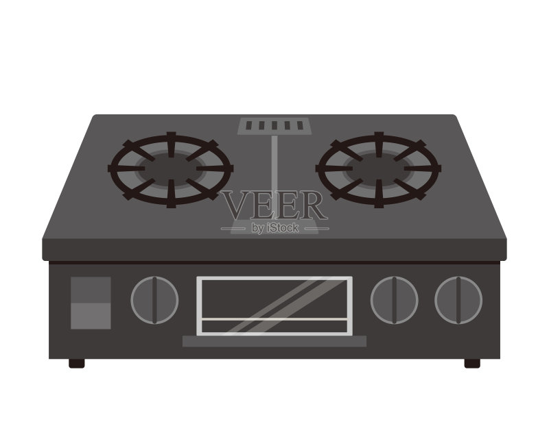 矢量插图的煤气炉。正版插画素材
