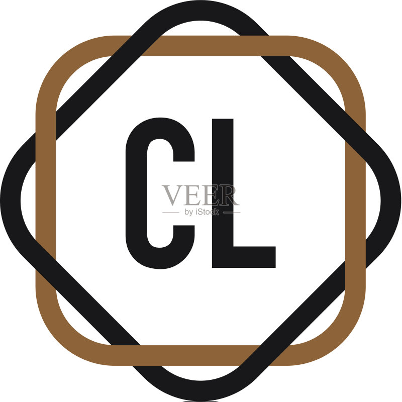 首字母CL优雅Logo设计模板图标素材