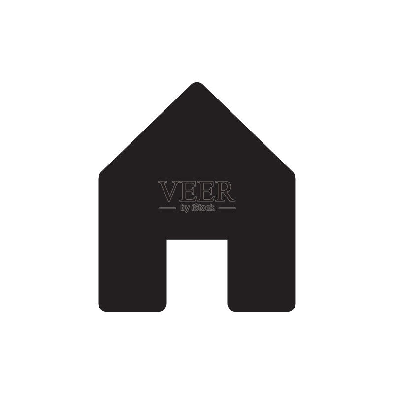 潮流扁平风格房屋图标矢量Logo模板图标素材
