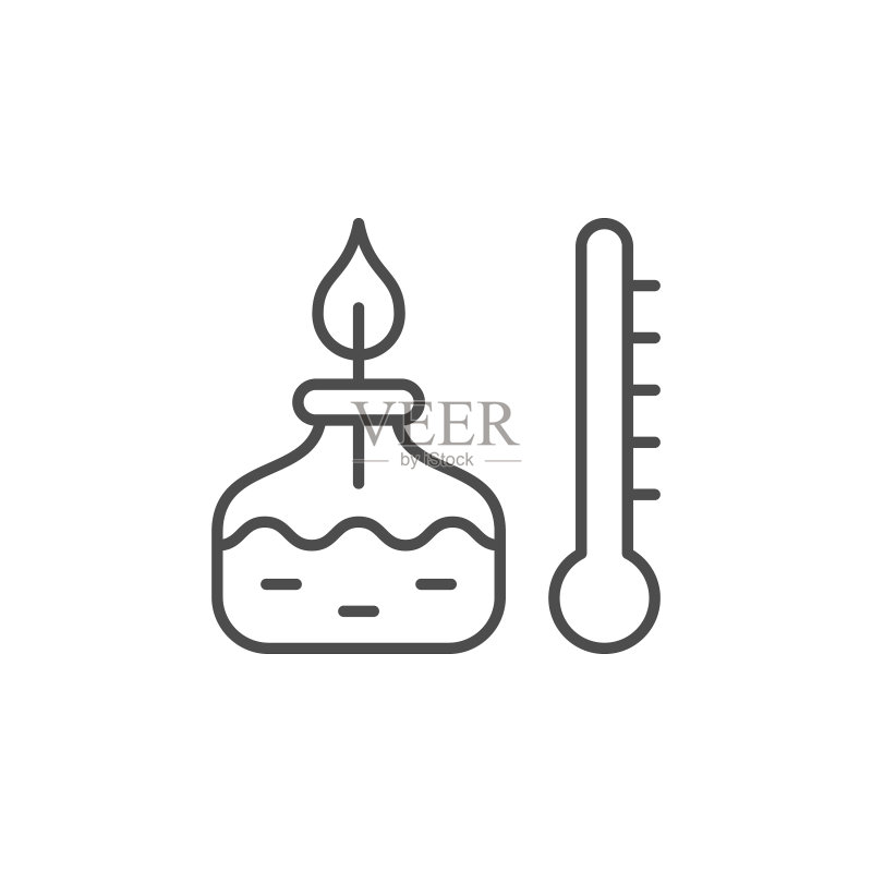化学燃烧器线条轮廓图标图标素材