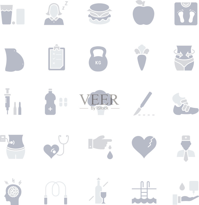 糖尿病简约图标图标素材