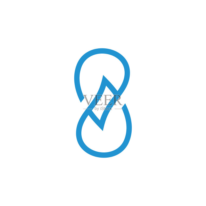 无限水滴链接Logo图标素材