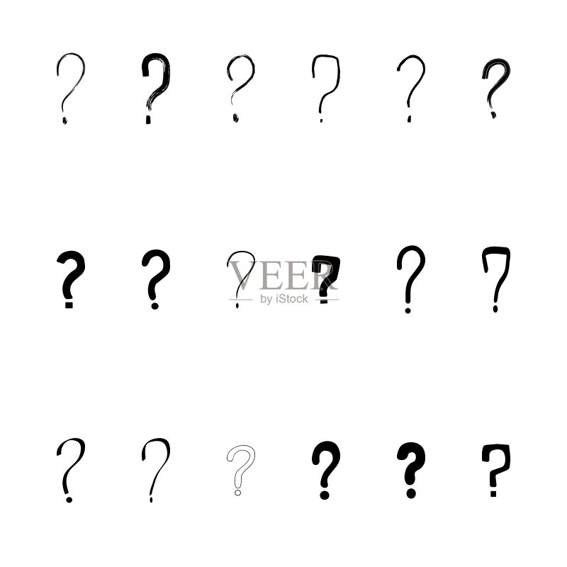 手绘问号素材图标素材