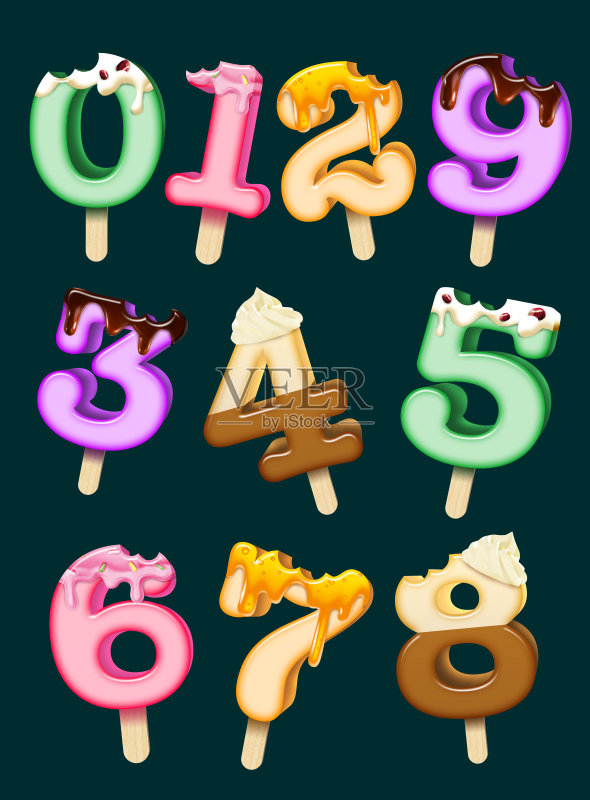 元素数字创意字体正版元素素材