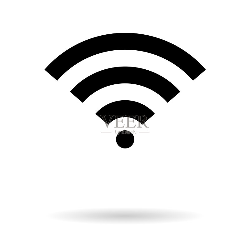 Wi-Fi网络信号无线连接图标素材