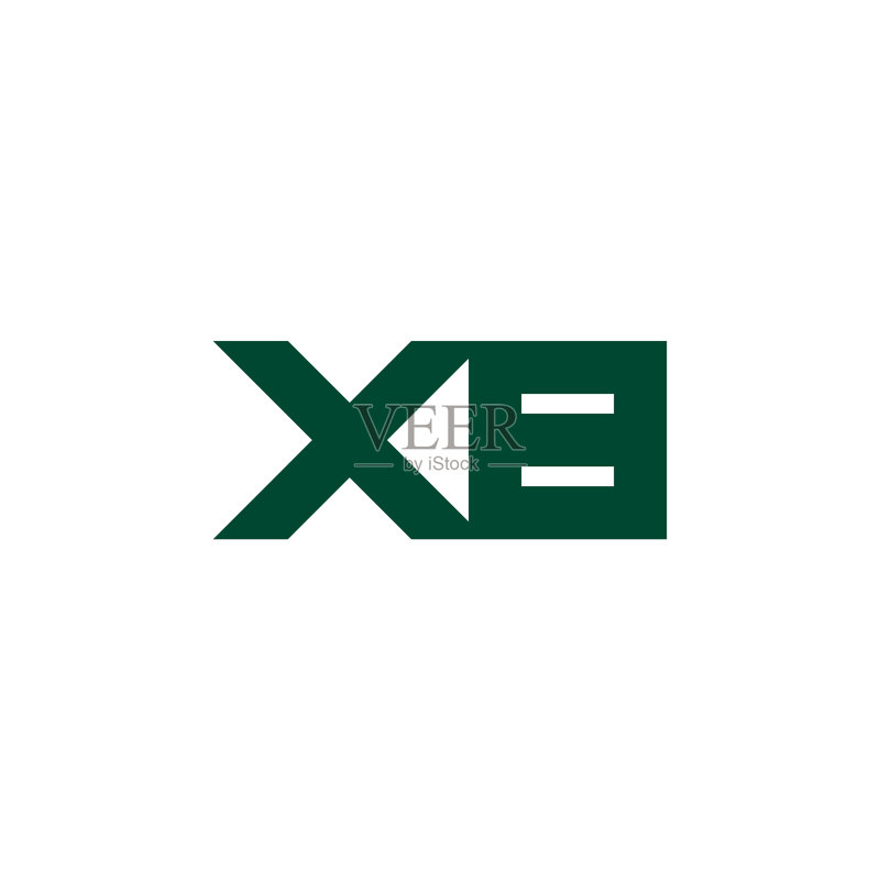 字母XB方形箭头几何三角形标志图标素材