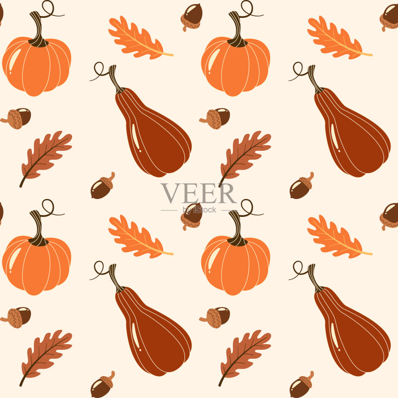 收获产品无缝模式正版插画素材