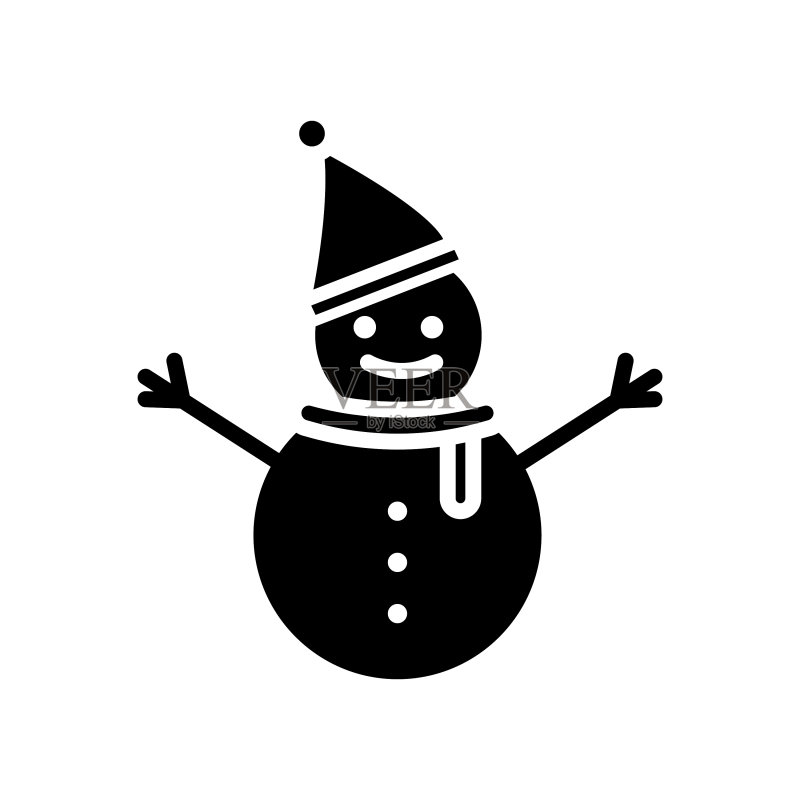 雪人冬季图标简约设计图标素材