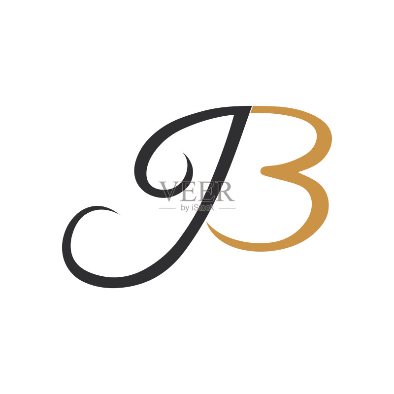 字母BJ或JB标志设计图标素材