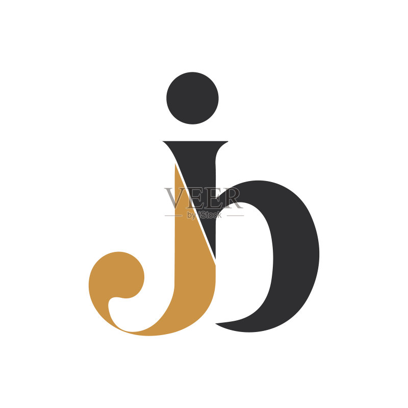 字母BJ或JB标志设计图标素材