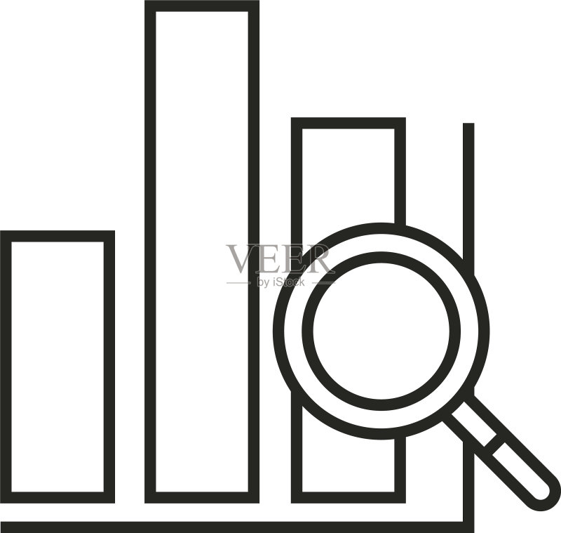 数字营销分析策略线性图标图标素材