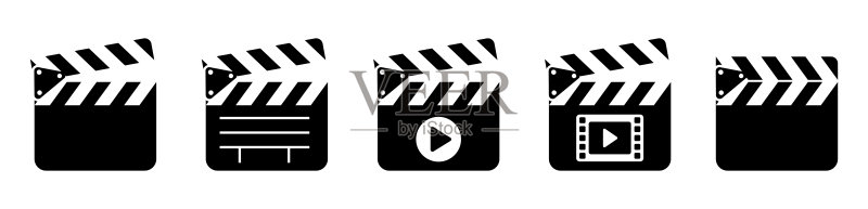 电影场记板图标集图标素材