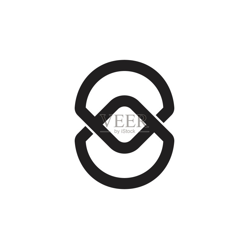 重叠圆形链接Logo图标素材